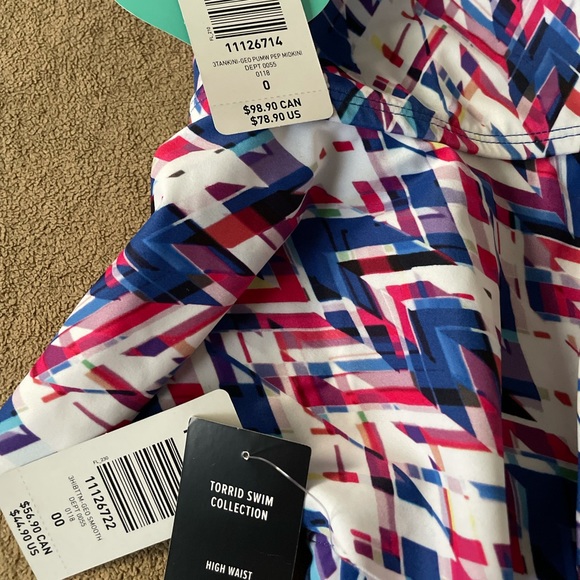 Torrid 2 Piece Vixen Swimsuit Midkini High Waist Set Size 0/00♥️ - Picture 6 of 12